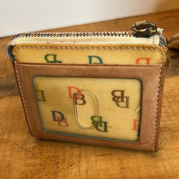 Vintage Dooney & Bourke Rainbow Heart Logo Y2K Canvas Leather Satchel - Picture 12 of 17